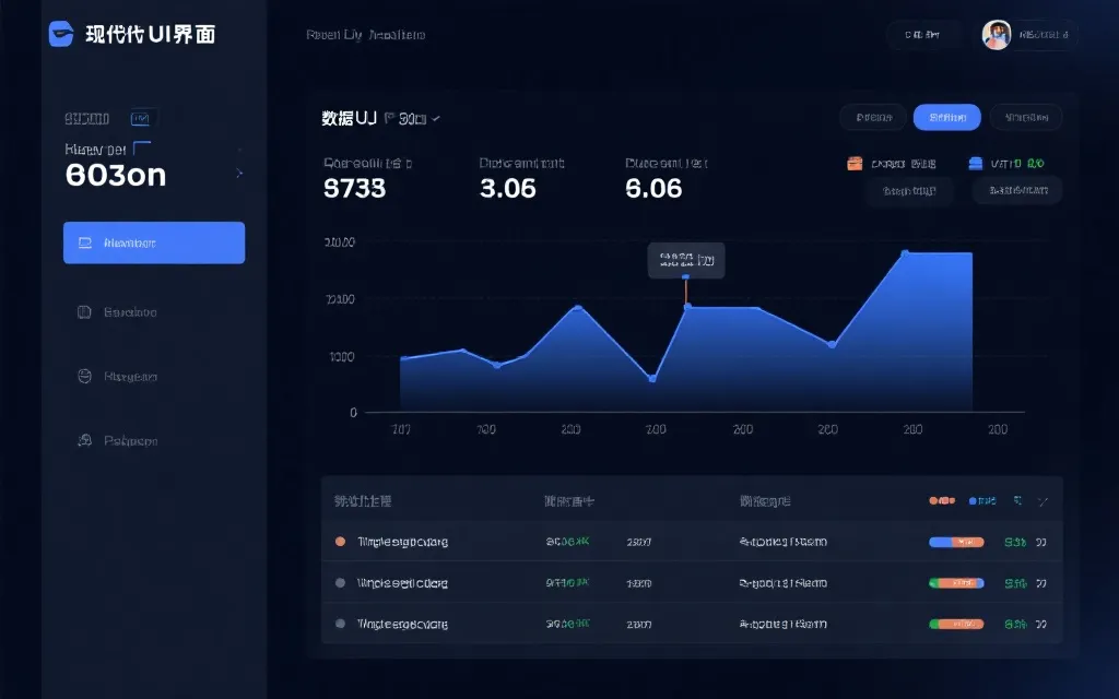 信息展示界面，图表和列表结合
